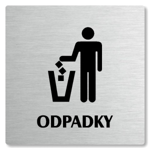 Odpadky, 118x118mm, stříbrná, Nevada
